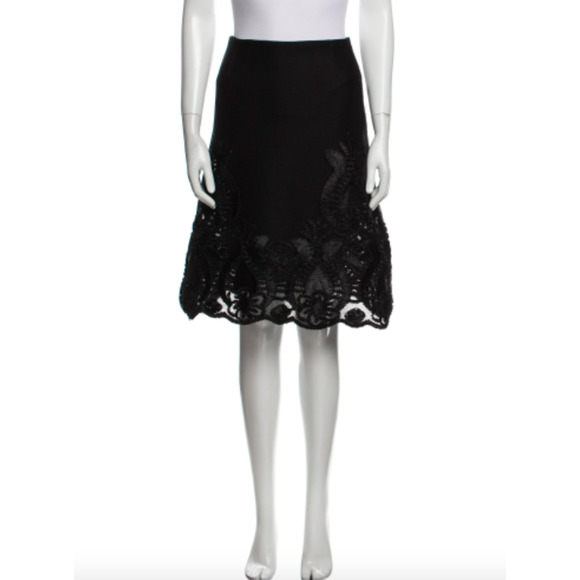 MAJE Mesh Accents Midi Skirt - Picture 2 of 10